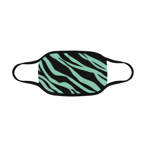 Mint Green Zebra Stripes Mouth Mask
