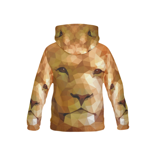 Polymetric Lion All Over Print Hoodie for Kid (USA Size) (Model H13)