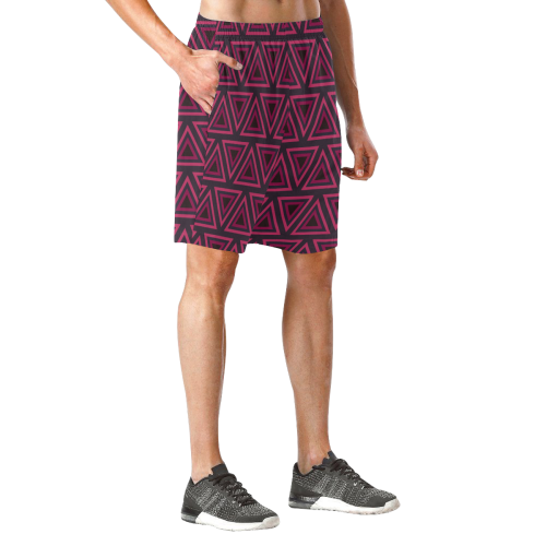 Tribal Ethnic Triangles Men's All Over Print Elastic Beach Shorts (Model L20)