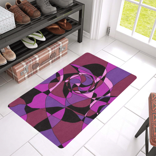 Abstract Design #6 Doormat 30"x18" (Black Base)