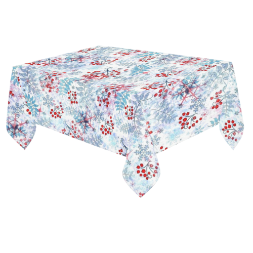 So Winter Pattern by K.Merske Cotton Linen Tablecloth 60"x 84"