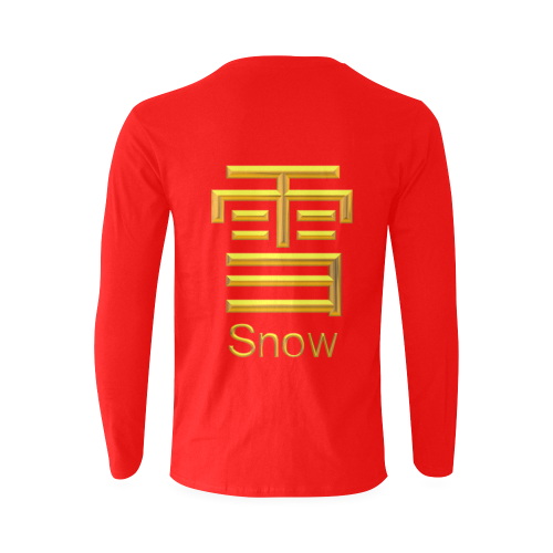 i-Golden Asian Symbol for Snow Sunny Men's T-shirt (long-sleeve) (Model T08)