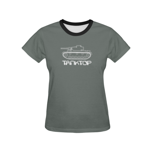 funny tank top wordgame for geeks, nerds and soldiers in military grey All Over Print T-shirt for Women/Large Size (USA Size) (Model T40)