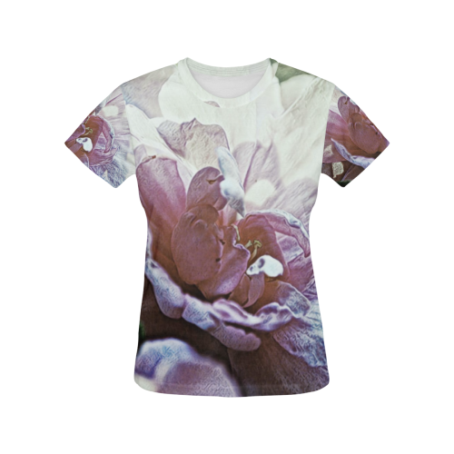 Impression Floral 10193 by JamColors All Over Print T-Shirt for Women (USA Size) (Model T40)