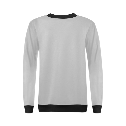 Parafanellya Light Grey Women's Sweatshirt All Over Print Crewneck Sweatshirt for Women (Model H18)