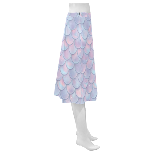 Mermaid Scales Mnemosyne Women's Crepe Skirt (Model D16)