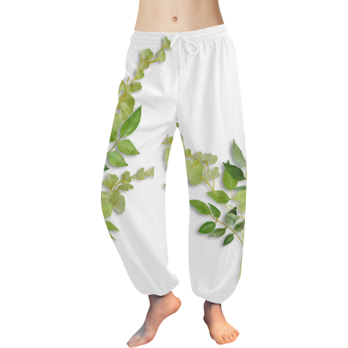 Yellow tiny flower with shadow- floral watercolor Women's All Over Print Harem Pants (Model L18)