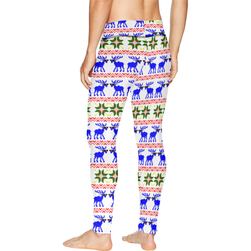 Christmas Ugly Sweater 'Deal With It" White Men's All Over Print Leggings (Model L38)