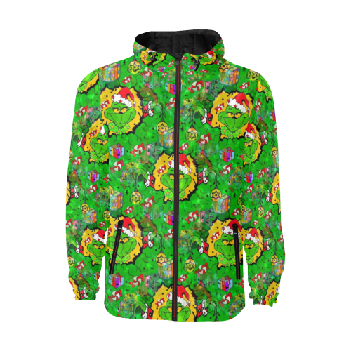 Maybe I like Christmas by Nico Bielow All Over Print Quilted Windbreaker for Men (Model H35)