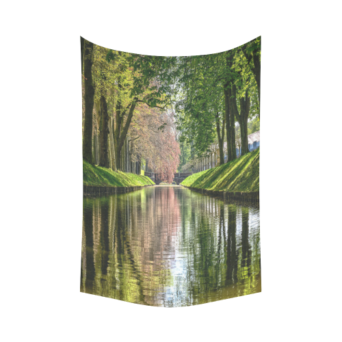 Canal Dreams Cotton Linen Wall Tapestry 60"x 90"