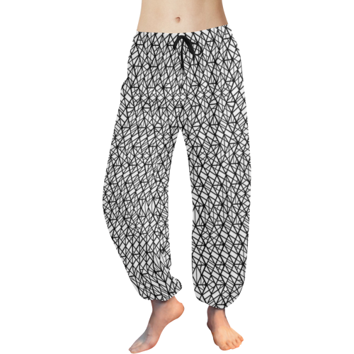 sweeping black and white 2 by JamColors Women's All Over Print Harem Pants (Model L18)