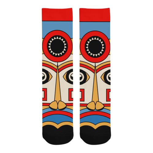 Aztec Religion Tribal Men's Custom Socks