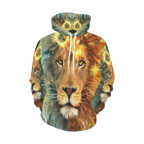 Lion Full All Over Print Hoodie for Men/Large Size (USA Size) (Model H13)