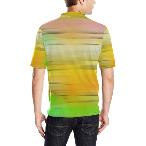 noisy gradient 2 by JamColors Men's All Over Print Polo Shirt (Model T55)