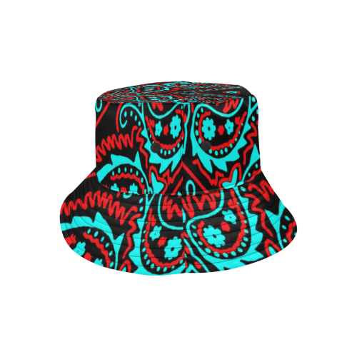 blue and red bandana All Over Print Bucket Hat for Men