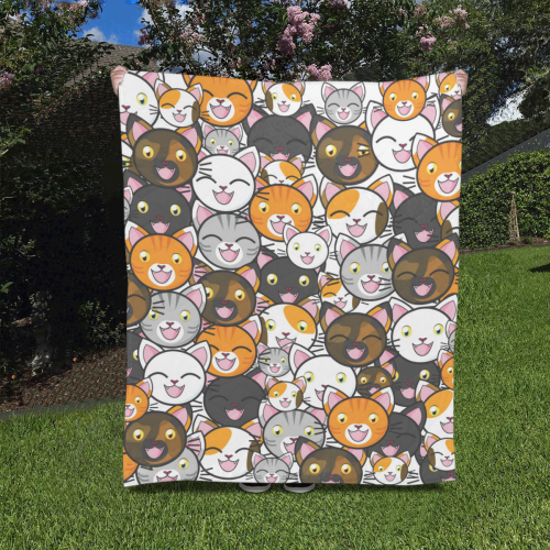 Funny Cats All Over Quilt 50"x60"