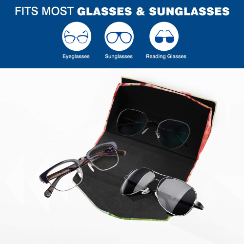 pink hydrangia Custom Foldable Glasses Case