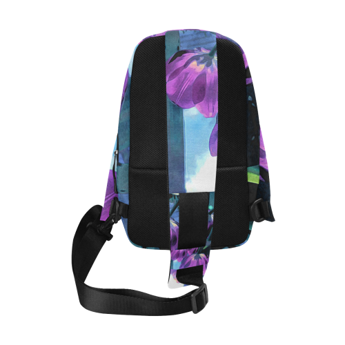 Sunny Lilac Tulips. Inspired by the Magic Island of Gotland. Chest Bag (Model 1678)