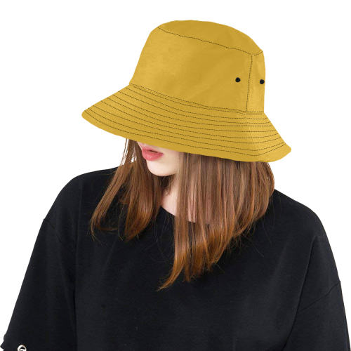 color goldenrod All Over Print Bucket Hat