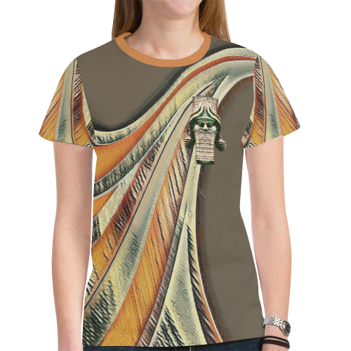 Lamassu Power New All Over Print T-shirt for Women (Model T45)