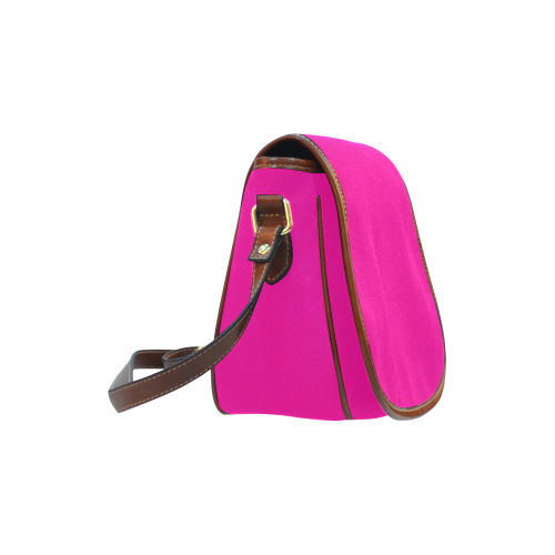 basic bright pink solid color Saddle Bag/Large (Model 1649)