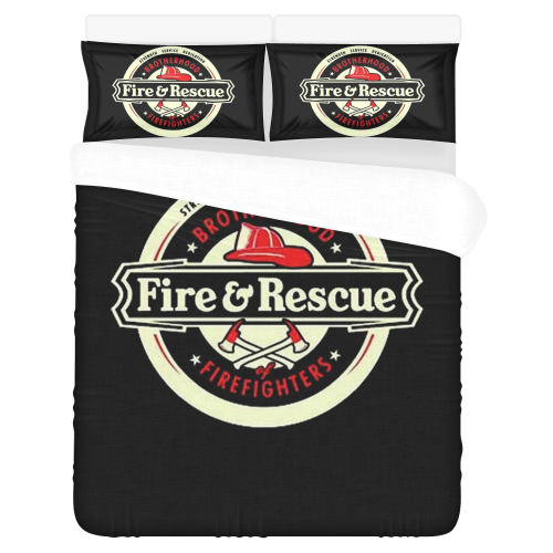 Brotherhood Firefighters Fire And Rescue 3-Piece Bedding Set