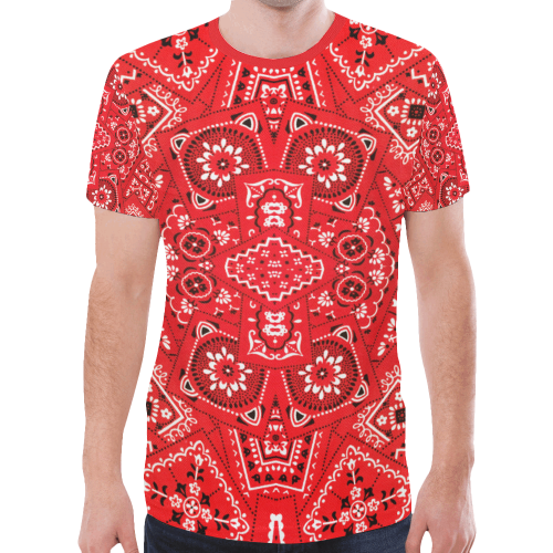 Bandana Squares Pattern New All Over Print T-shirt for Men (Model T45)