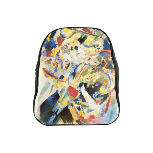 Abstract Geometric Triangles Red Blue Kandinsky School Backpack (Model 1601)(Small)
