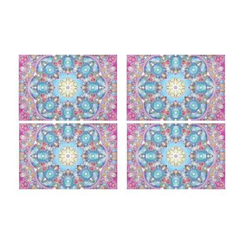 MANDALA DIAMONDS ARE FOREVER Placemat 12’’ x 18’’ (Four Pieces)