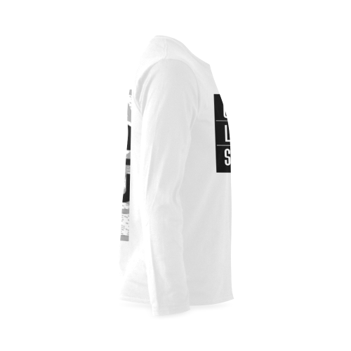 Logo Square(BBG) White Sunny Men's T-shirt (long-sleeve) (Model T08)