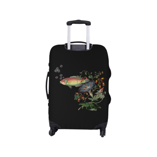 Fish With Flowers Surreal Luggage Cover/Small 18"-21"