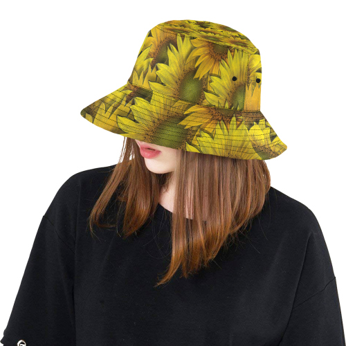 Surreal Sunflowers All Over Print Bucket Hat