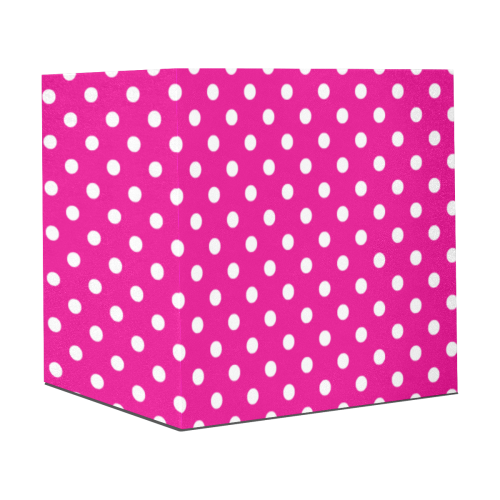 White Polka Dots on Pink Gift Wrapping Paper 58"x 23" (2 Rolls)