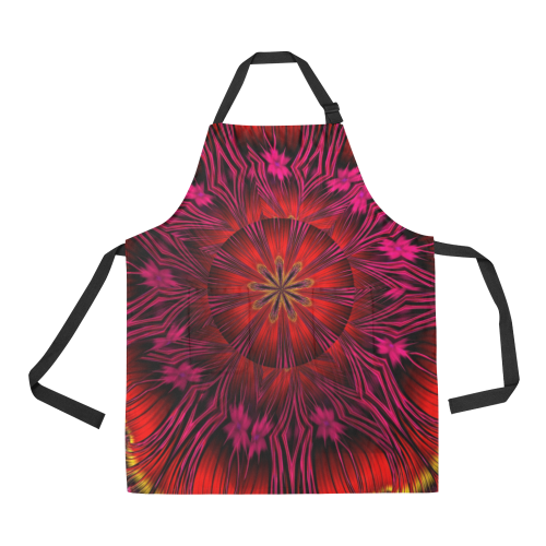 Sunset Solar Flares Fractal Abstract All Over Print Apron