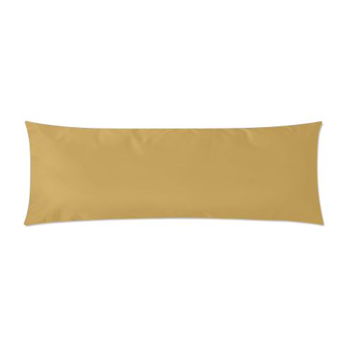 Vintage Desert Brown Camouflage (Golden Brown Backside) Custom Zippered Pillow Case 21"x60"(Two Sides)