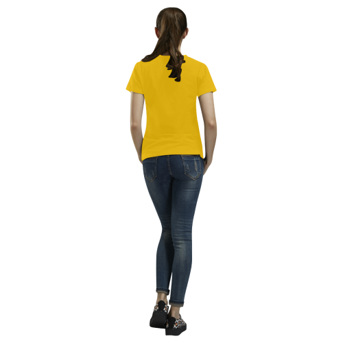 T-Shirt for Women(Yellow and Red) All Over Print T-Shirt for Women (USA Size) (Model T40)