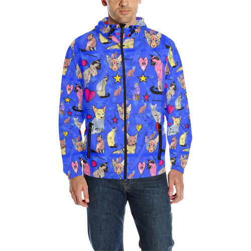 Siam by Nico Bielow All Over Print Quilted Windbreaker for Men (Model H35)