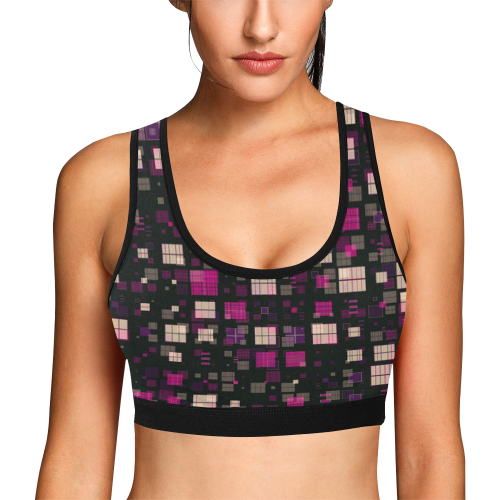 small geo fun D by JamColors Women's All Over Print Sports Bra (Model T52)