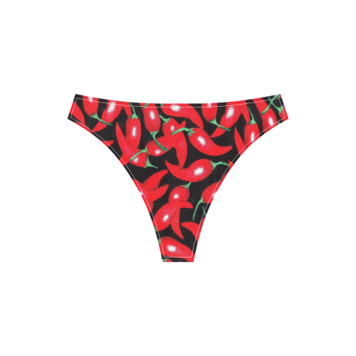 red hottt peppers Sport Top & High-Waisted Bikini Swimsuit (Model S07)