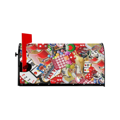 Gamblers Delight - Las Vegas Icons Mailbox Cover