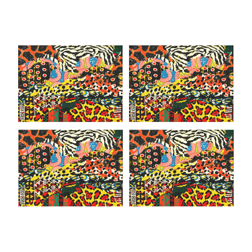 Ethnic patchwork Placemat 14’’ x 19’’ (Set of 4)