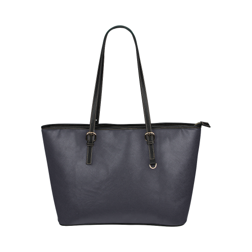 BLUE Leather Tote Bag/Small (Model 1651)