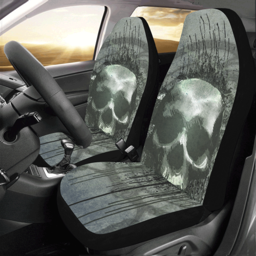 Awesome skull with bones and grunge Car Seat Covers (Set of 2)