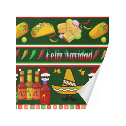 Feliz Navidad Ugly Sweater on Green Gift Wrapping Paper 58"x 23" (5 Rolls)