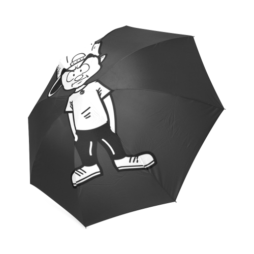 Manual Black Umbrella Foldable Umbrella (Model U01)