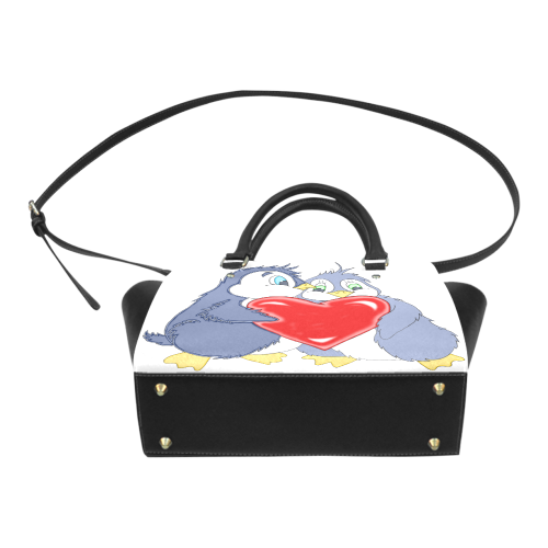 Penguin Love White Classic Shoulder Handbag (Model 1653)