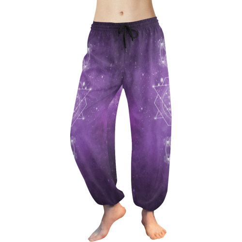 Sacred Geometry Stardust Women's All Over Print Harem Pants (Model L18)
