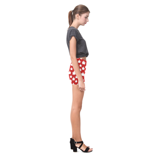 Cute Canada Shorts Women's Briseis Skinny Shorts (Model L04)