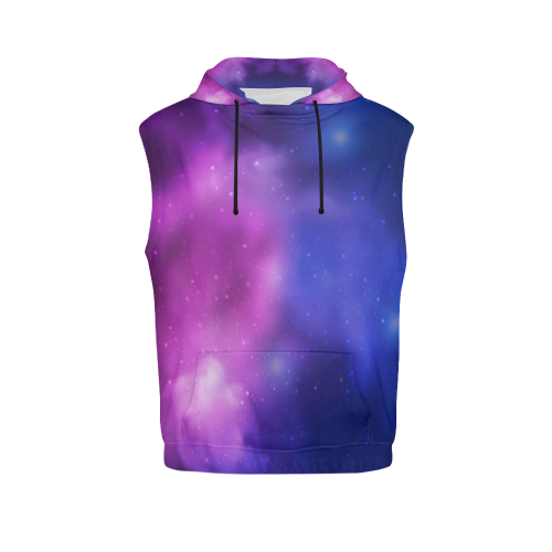 Space Blur All Over Print Sleeveless Hoodie for Women (Model H15)