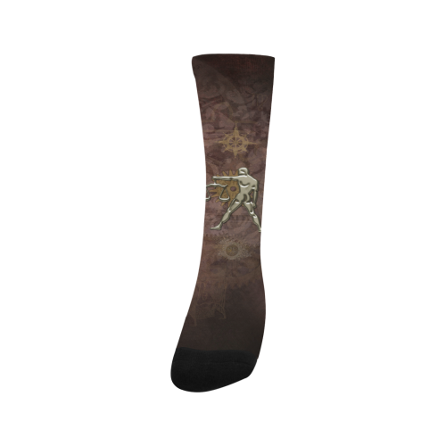 Steampunk Zodiac Libra Men's Custom Socks